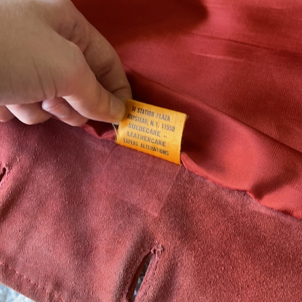Vintage Orange Leather Coat - Picture 11 of 16
